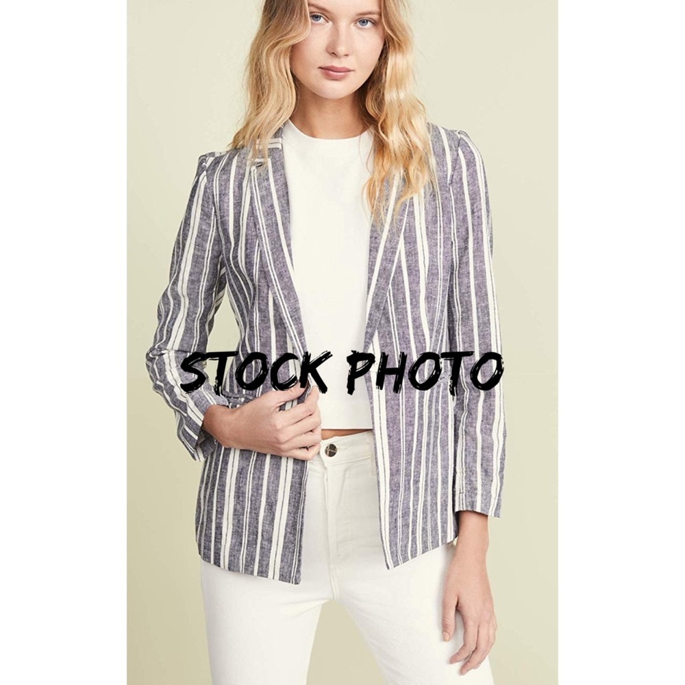 Michael Kors Linen Cotton Belted Blazer Jacket